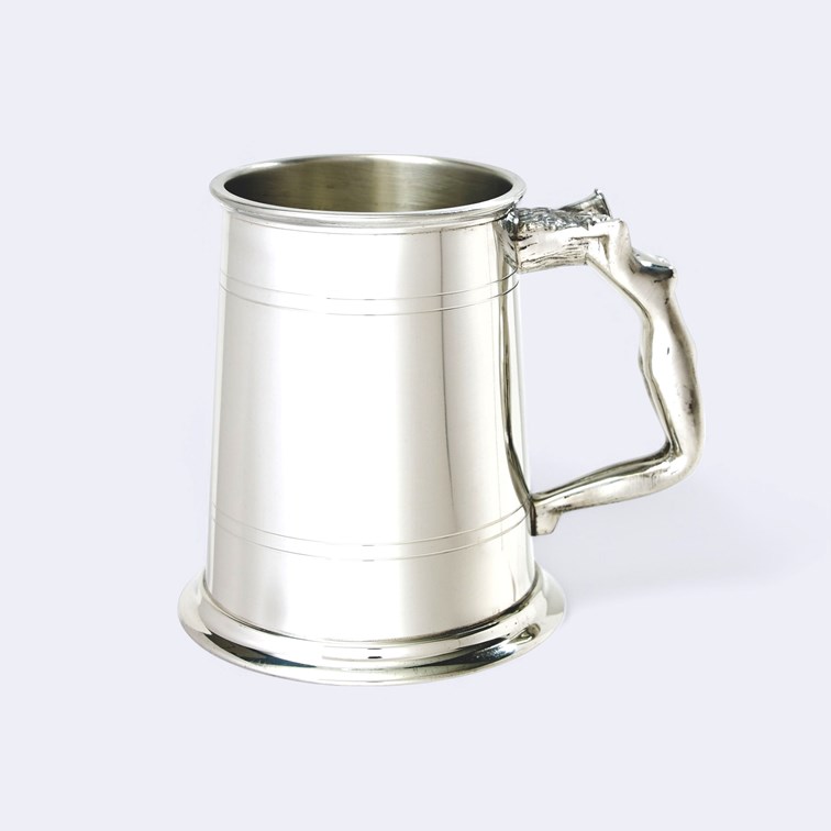 Nymph Handle One Pint Pewter  Tankard Nymph Handle One Pint Pewter  Tankard