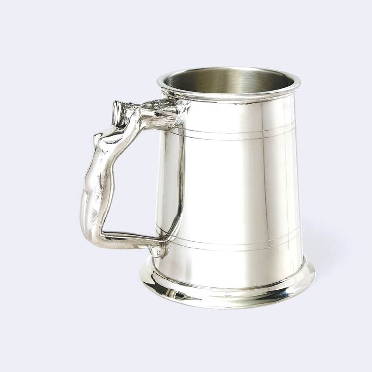 Nymph Handle One Pint Pewter  Tankard Nymph Handle One Pint Pewter  Tankard