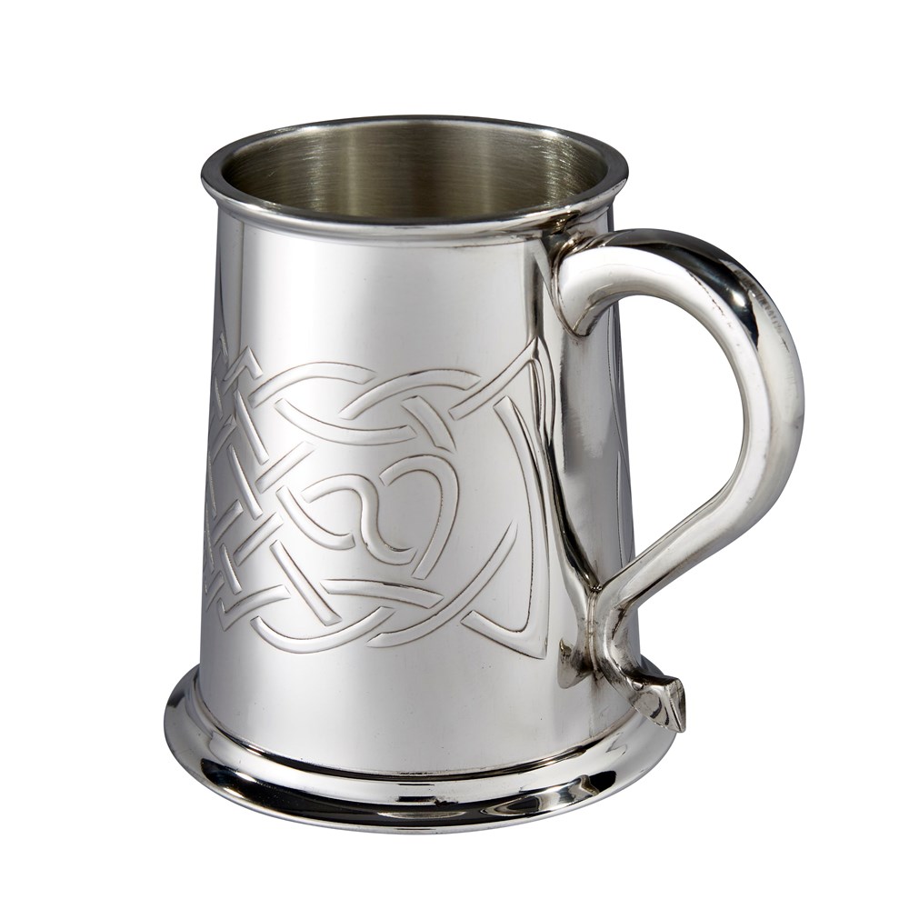 Islay Celtic Embossed Pewter Tankard Islay Celtic Embossed Pewter Tankard