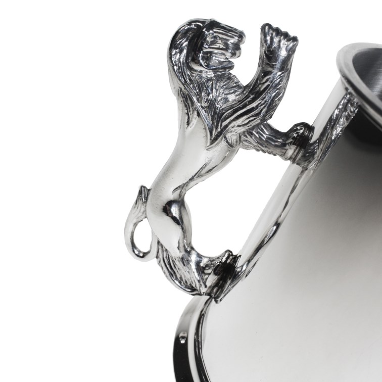 Union Jack Lion Handle One Pint Pewter Tankard Union Jack Lion Handle One Pint Pewter Tankard