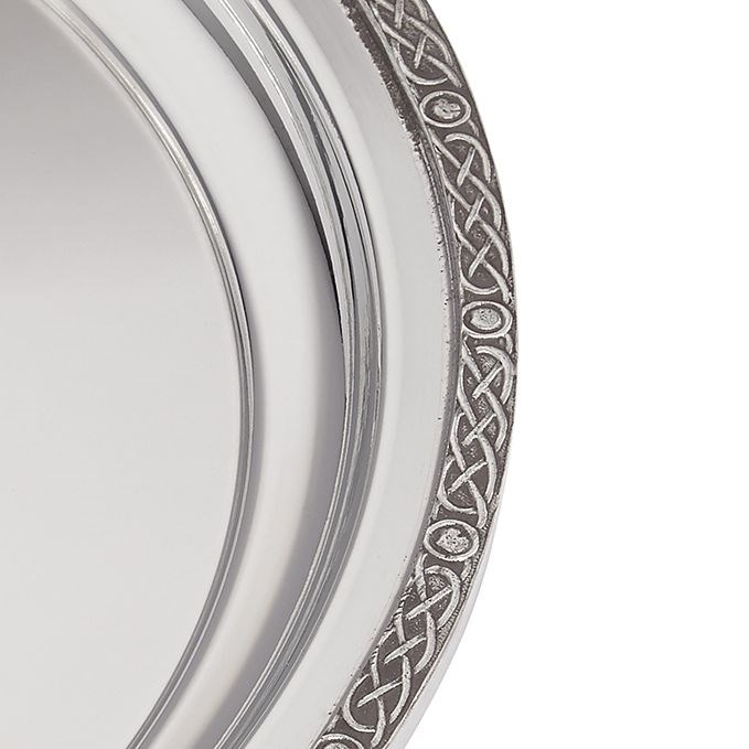 Celtic Rim Pewter Tray Large
