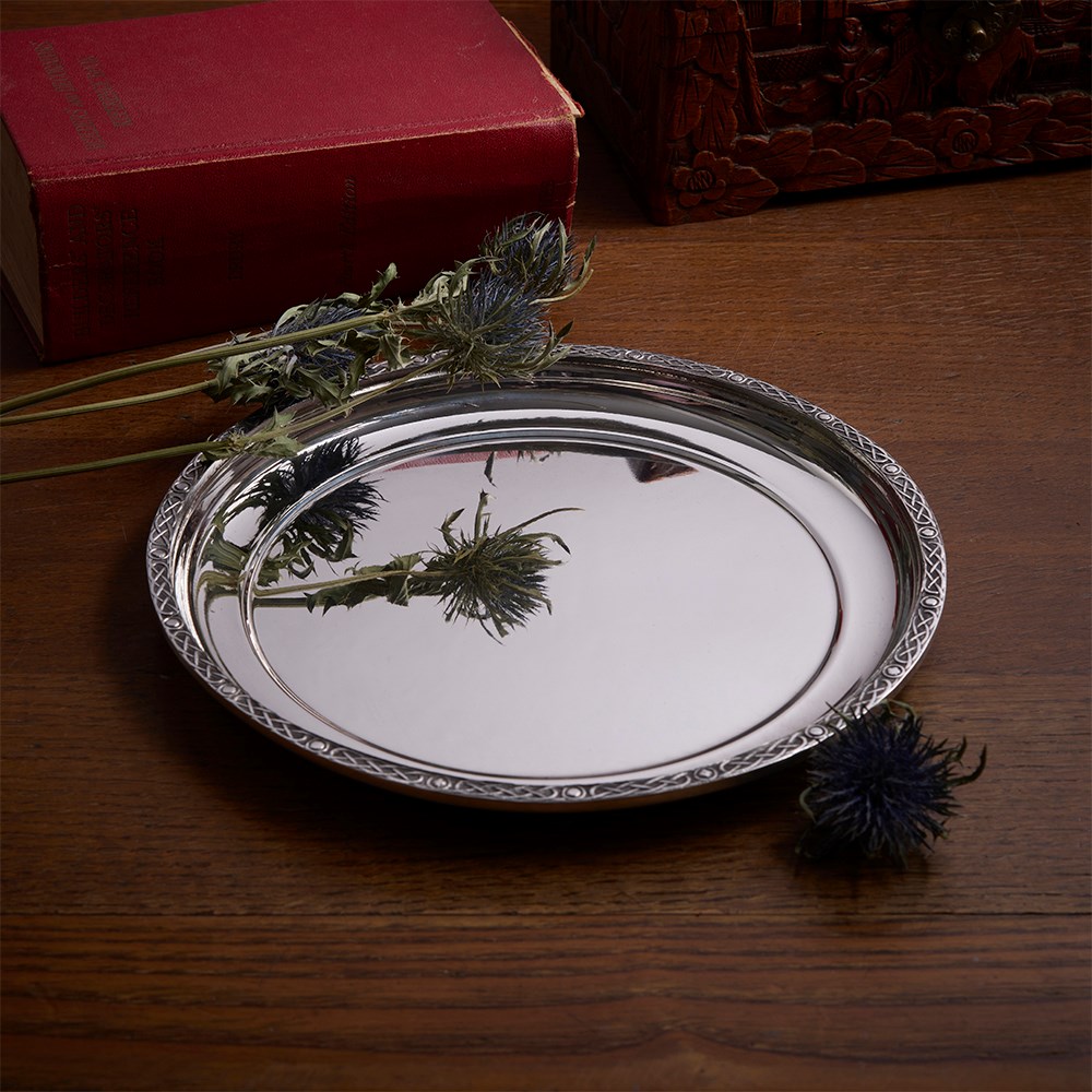 Medium Celtic Rim Pewter Tray