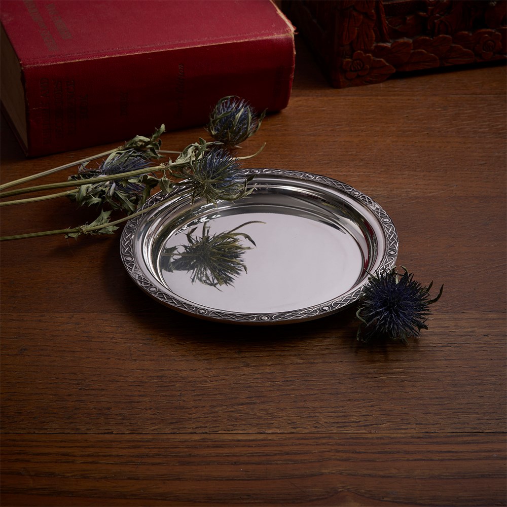 Small Celtic Rim Pewter Tray