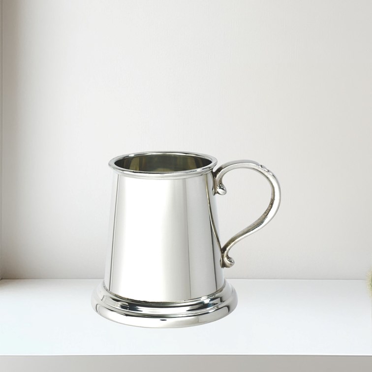 All Gone Etched Glass Base Pewter Baby Mug All Gone Etched Glass Base Pewter Baby Mug