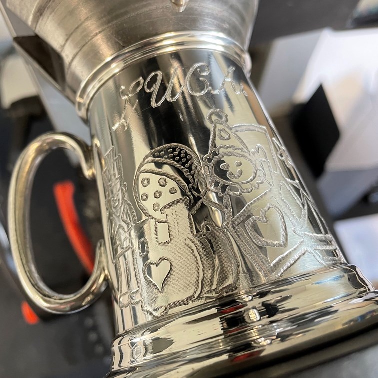 Grandson Pewter Quarter Pint Baby Mug Grandson Pewter Quarter Pint Baby Mug