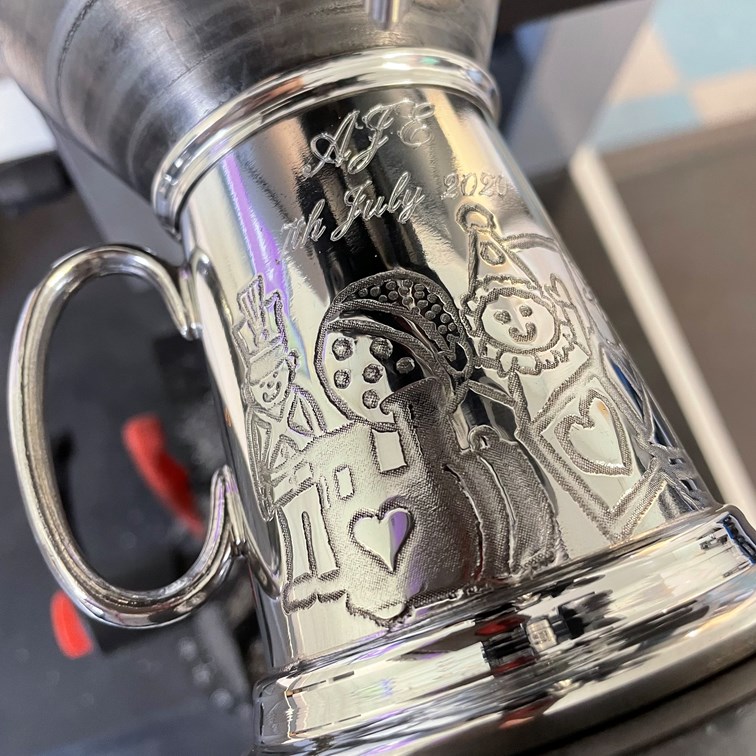 Grandson Pewter Quarter Pint Baby Mug Grandson Pewter Quarter Pint Baby Mug