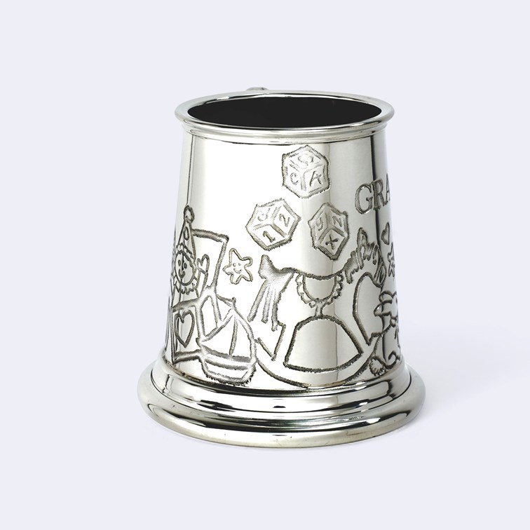 Grandson Pewter Quarter Pint Baby Mug Grandson Pewter Quarter Pint Baby Mug