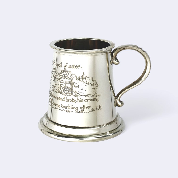 Jack And Jill Pewter Baby Quarter Pint Mug Jack And Jill Pewter Baby Quarter Pint Mug