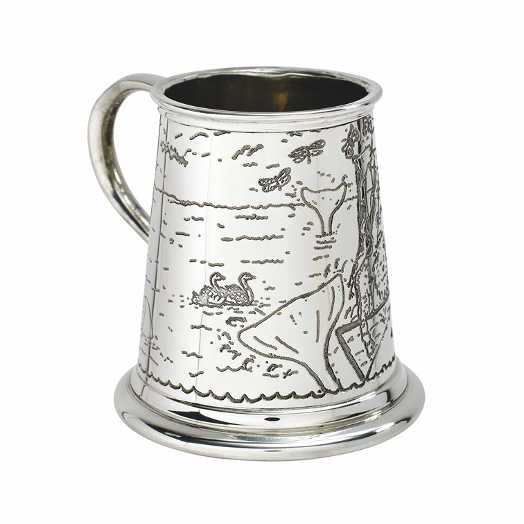 Noahs Ark Quarter Pint Pewter Baby Mug Noahs Ark Quarter Pint Pewter Baby Mug