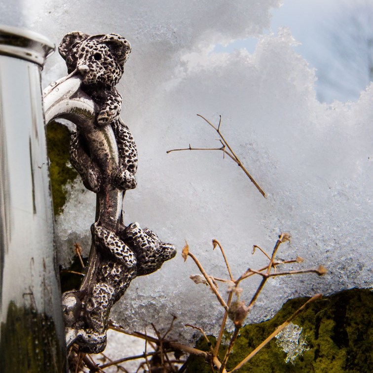Teddy Bear Handle Pewter Quarter Pint Baby Mug Teddy Bear Handle Pewter Quarter Pint Baby Mug