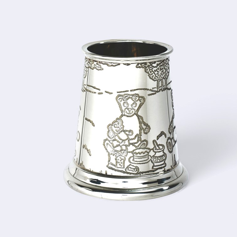 Teddy Bears Picnic Pewter Quarter Pint Baby Mug Teddy Bears Picnic Pewter Quarter Pint Baby Mug