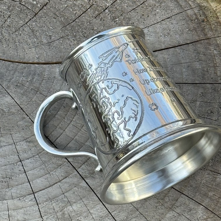 Twinkle Twinkle Little Star Pewter Baby Mug Twinkle Twinkle Little Star Pewter Baby Mug
