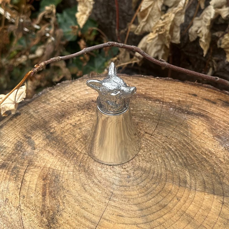 3oz Fox Head Pewter Jigger Cup 3oz Fox Head Pewter Jigger Cup