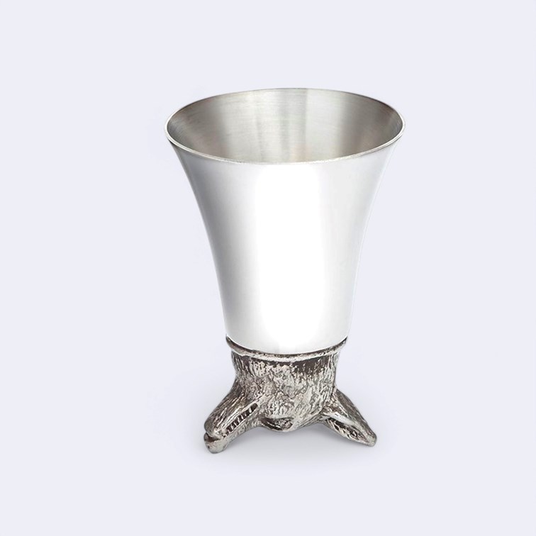 3oz Fox Head Pewter Jigger Cup 3oz Fox Head Pewter Jigger Cup