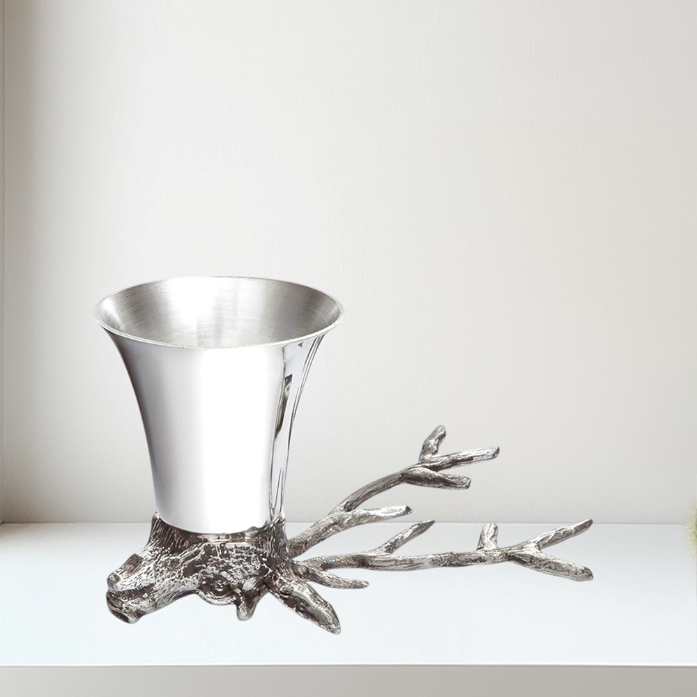 3oz Stag Head Pewter Jigger Cup