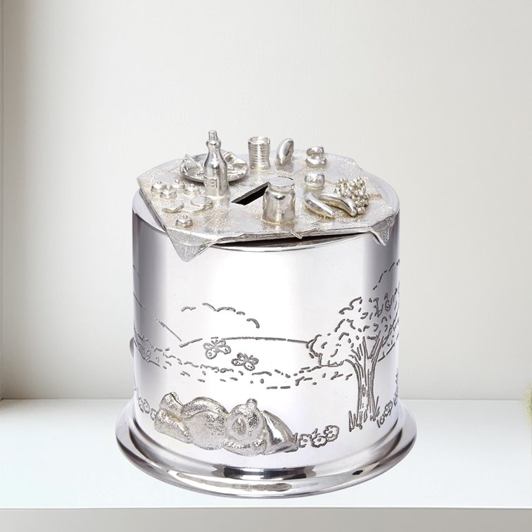 Pewter Teddy Bears Picnic Money Box Pewter Teddy Bears Picnic Money Box