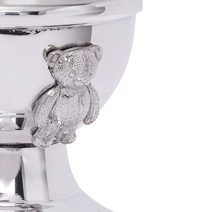 Teddy Pewter Egg Cup And Spoon Teddy Pewter Egg Cup And Spoon