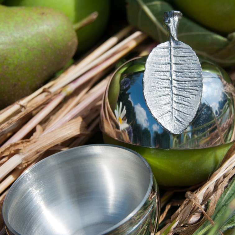 Apple Pewter Trinket Box Apple Pewter Trinket Box