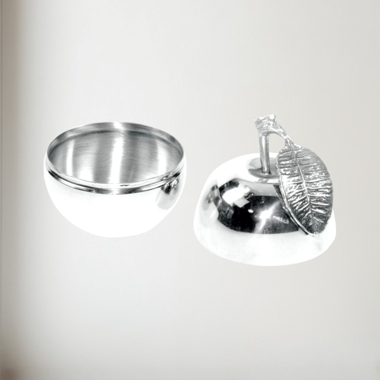 Apple Pewter Trinket Box Apple Pewter Trinket Box