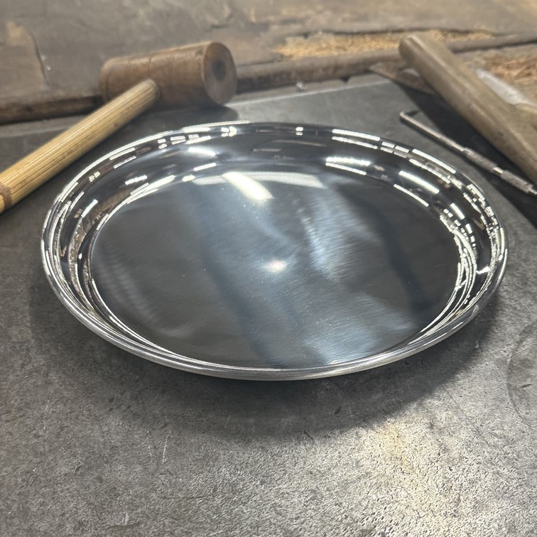 Large 300mm  Round Pewter Tray