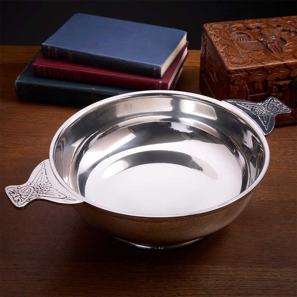 Giant Pewter Ten Inch Quaich Giant Pewter Ten Inch Quaich