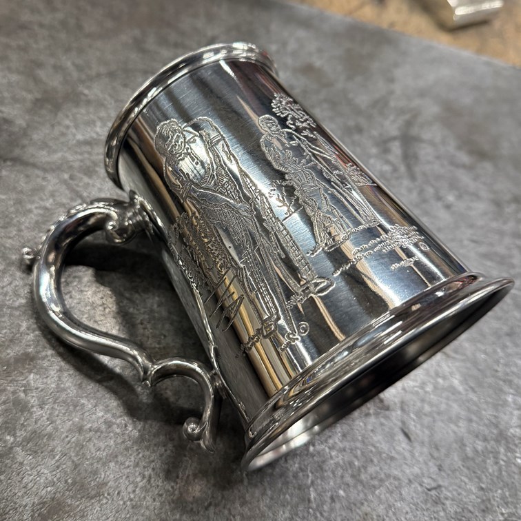 Golf Scene One Pint Pewter Tankard Golf Scene One Pint Pewter Tankard