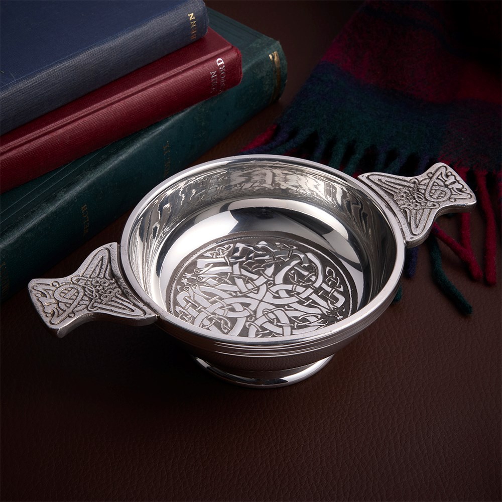 Celtic Circle Large Pewter Quaich
