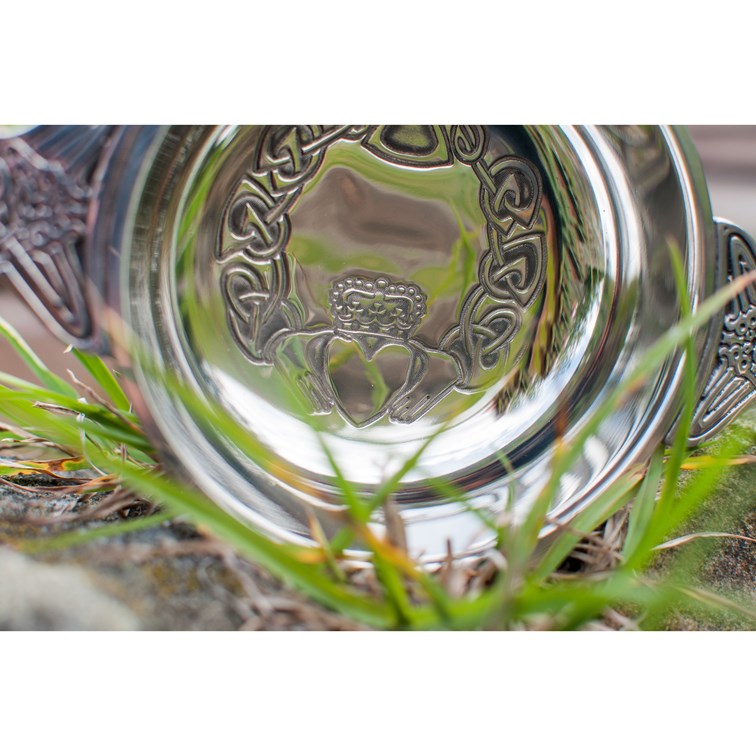 Large Claddagh Pewter Quaich