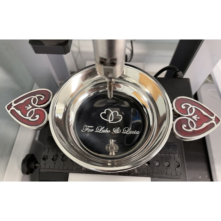 Large Red Heart Of The Highlands Pewter Quaich Large Red Heart Of The Highlands Pewter Quaich