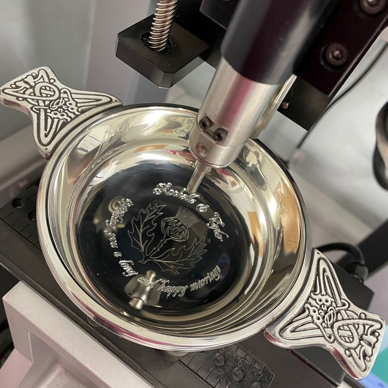 Thistle Large Pewter Quaich Thistle Large Pewter Quaich