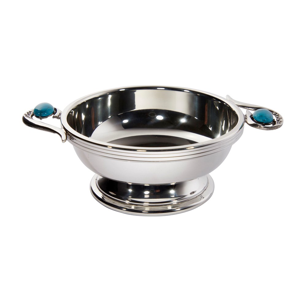 Torridon Turquoise Handle Pewter Quaich