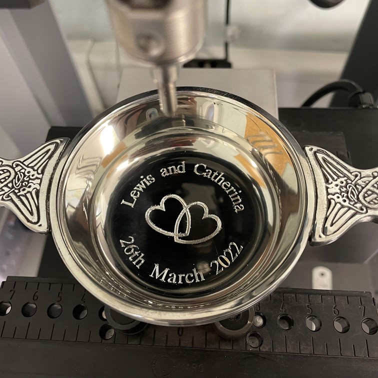 Large Celtic Band Pewter Quaich Large Celtic Band Pewter Quaich