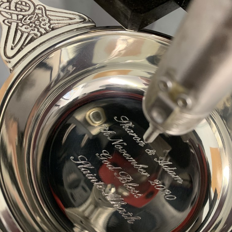 Celtic Band Large Pewter Quaich
