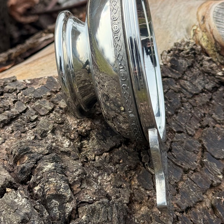 Large Celtic Band Pewter Quaich