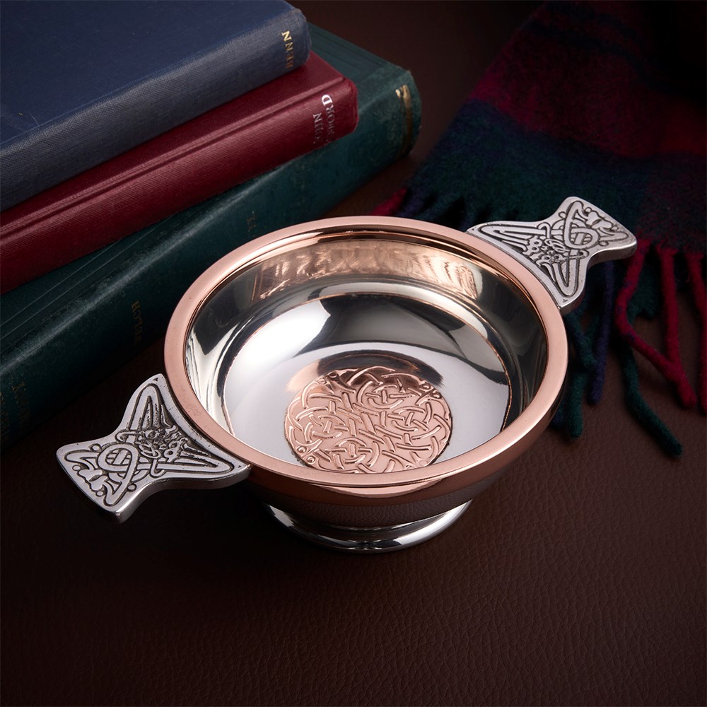 Celtic Copper Large Pewter Quaich