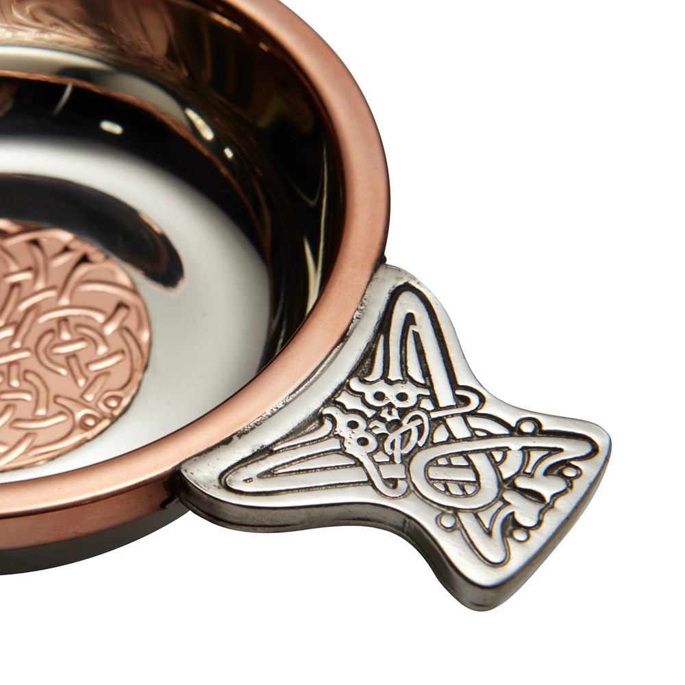 Celtic Copper Large Pewter Quaich Celtic Copper Large Pewter Quaich