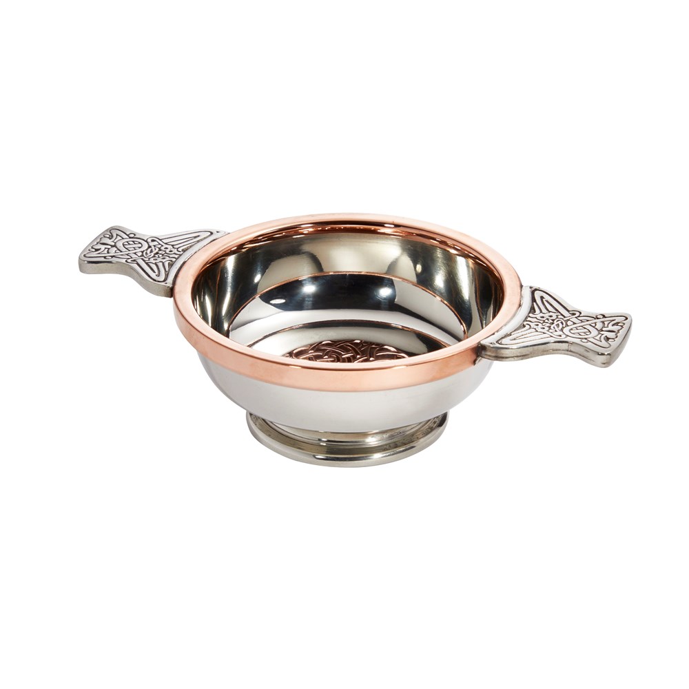 Celtic Copper Large Pewter Quaich Celtic Copper Large Pewter Quaich