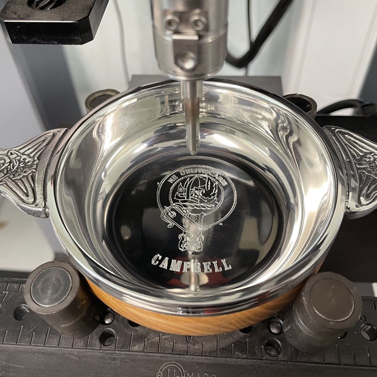 Large Wood And Pewter Quaich Large Wood And Pewter Quaich