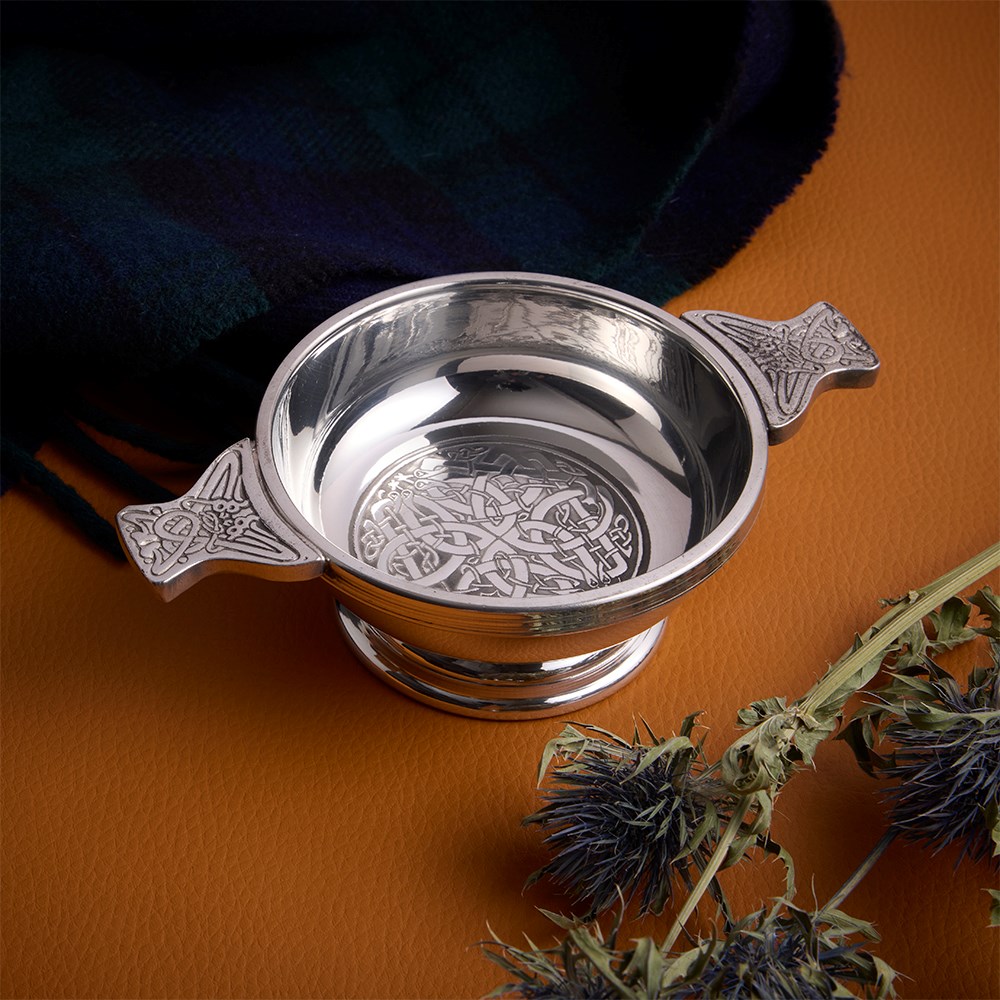 Celtic Circle Medium Pewter Quaich