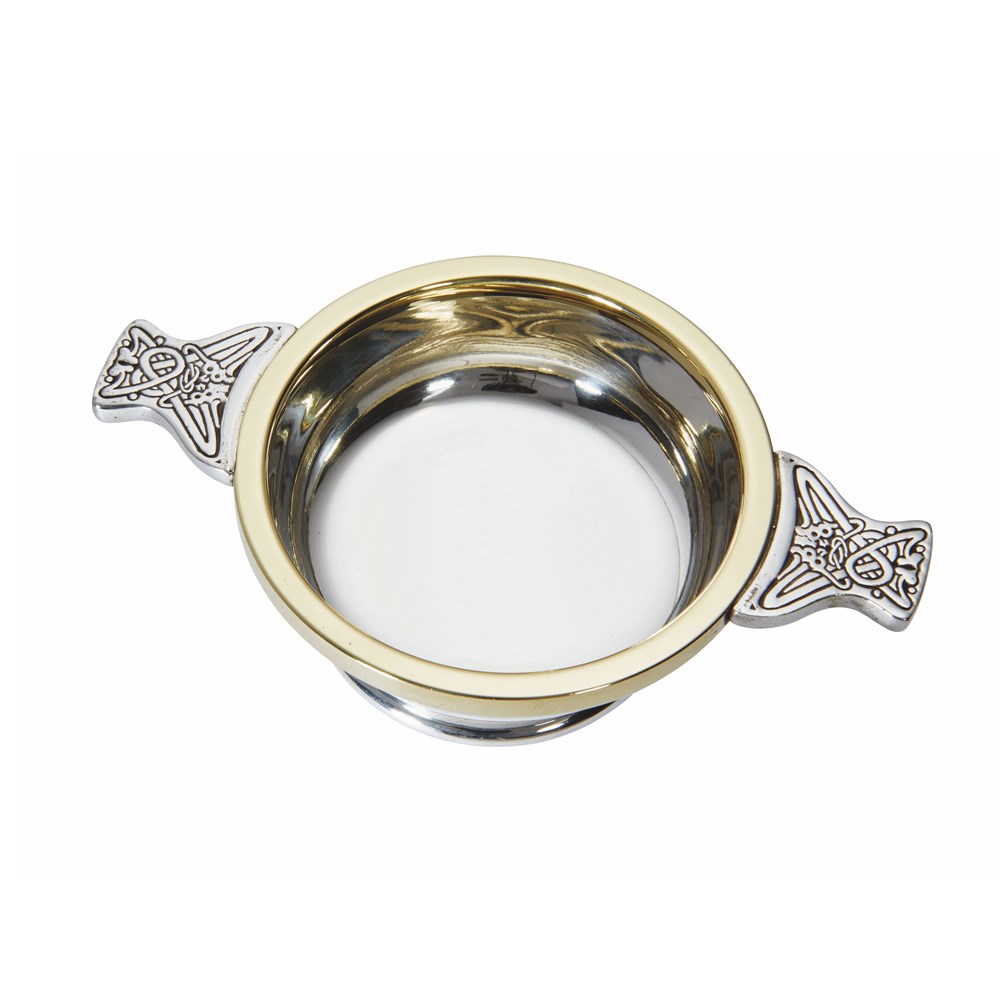 Brass Rim Medium Pewter Quaich Brass Rim Medium Pewter Quaich