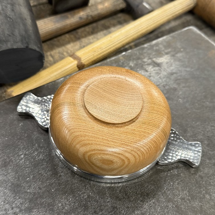 Medium Wood And Pewter Quaich Medium Wood And Pewter Quaich