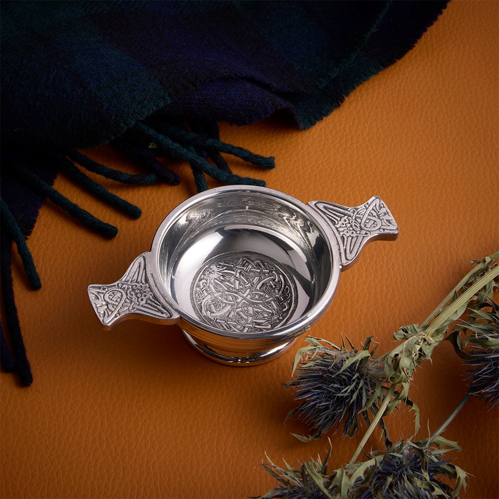Celtic Circle Small Pewter Quaich