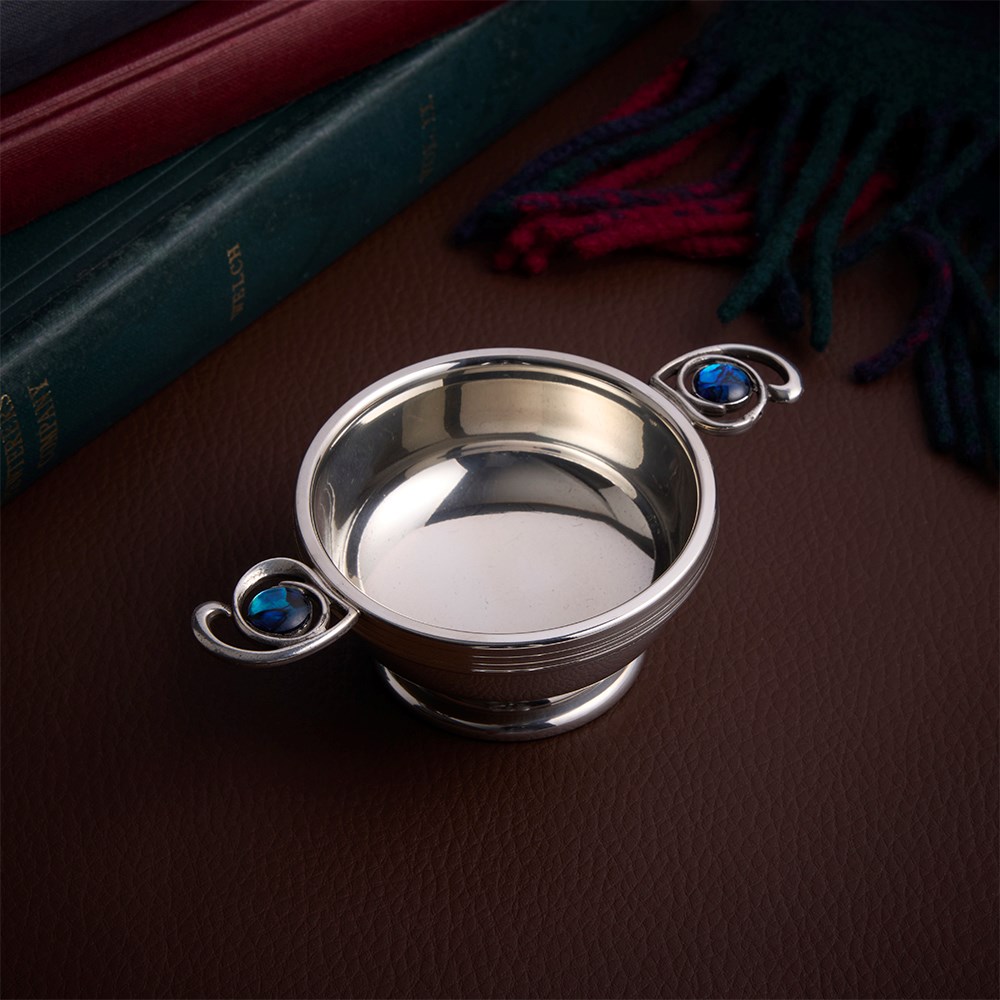 Kilda Quaich – Blue Abalone Gem Heart Handles