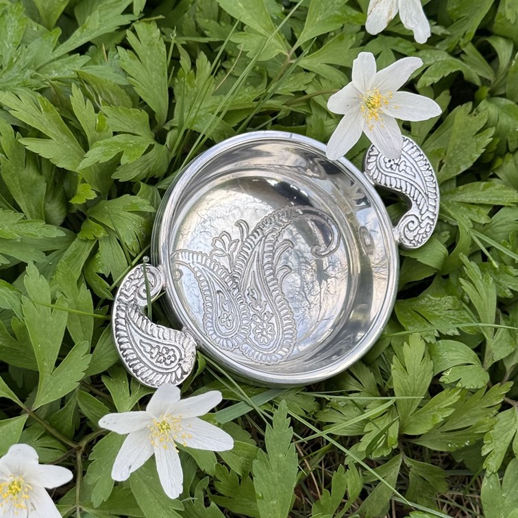 Small Paisley Pewter Quaich Small Paisley Pewter Quaich