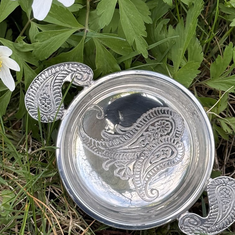 Small Paisley Pewter Quaich Small Paisley Pewter Quaich