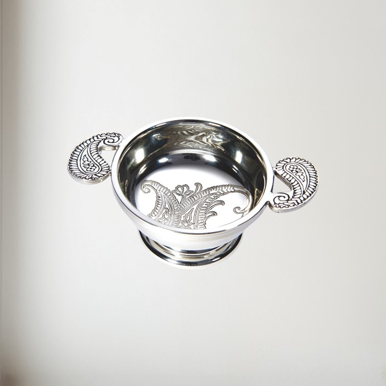 Small Paisley Pewter Quaich Small Paisley Pewter Quaich