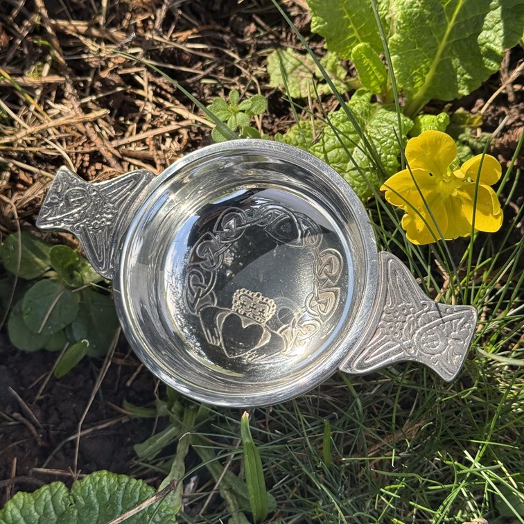 Small Claddagh Pewter Quaich