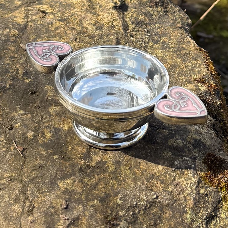 Small Baby Pink Heart Of The Highlands Quaich Small Baby Pink Heart Of The Highlands Quaich