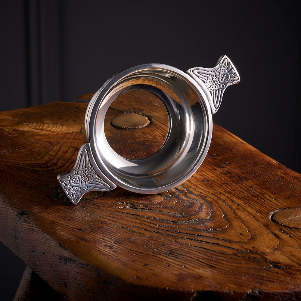 Glass Base Standard Pewter Quaich