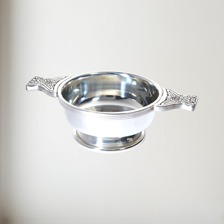 Standard Lion Of Scotland Pewter Quaich Standard Lion Of Scotland Pewter Quaich